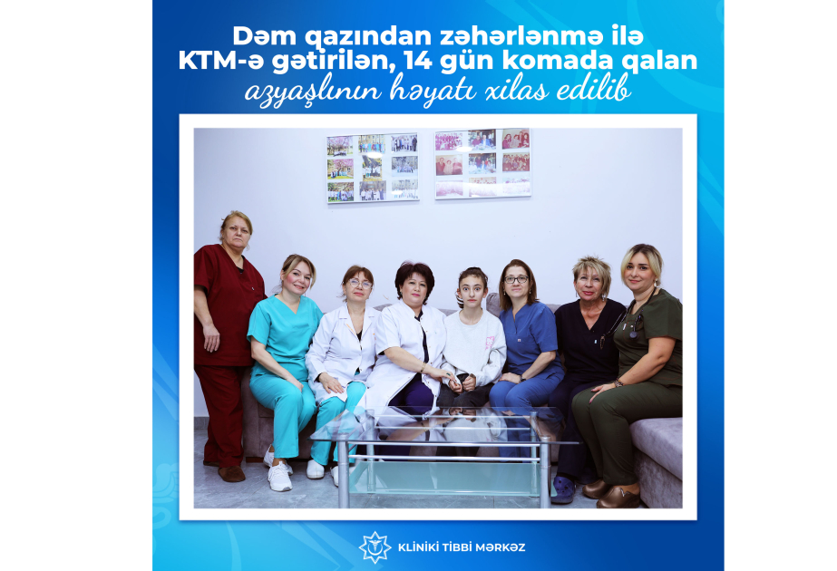 Dəm qazından zəhərlənərək 14 gün komada qalan azyaşlının həyatı xilas edilib