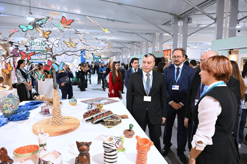 COP29 çərçivəsində DOST İnklüziv İnkişaf və Yaradıcılıq Mərkəzinin təqdim etdiyi sərgiyə baxış keçirilib