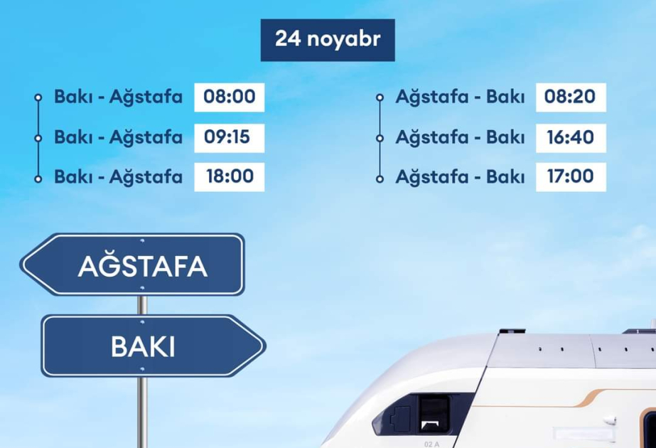 Bakı-Ağstafa-Bakı marşrutuna əlavə qatar reysləri təyin edilir